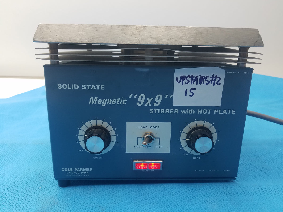 Cole-Parmer 4817 Solid State Magnetic 9″X9″ Stirrer With Hot Plate