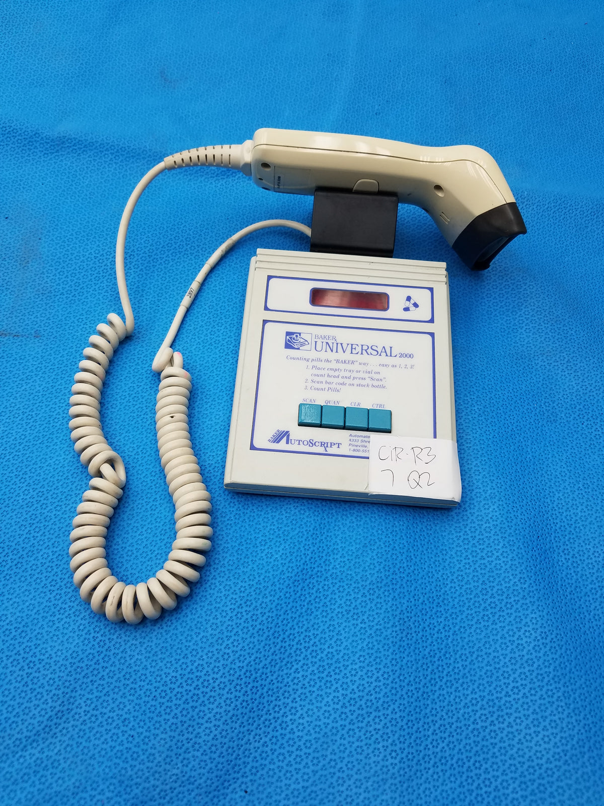Baker Universal 2000 Pill Counting And Barcode Scanning System S/N 10490