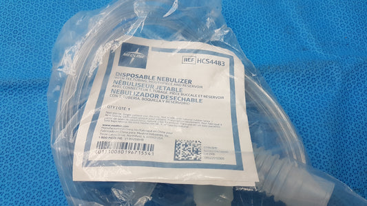 Medline HCS4483 Disposable Nebulizer Kit With Tee Tubing Mouthpiece & Reservoir