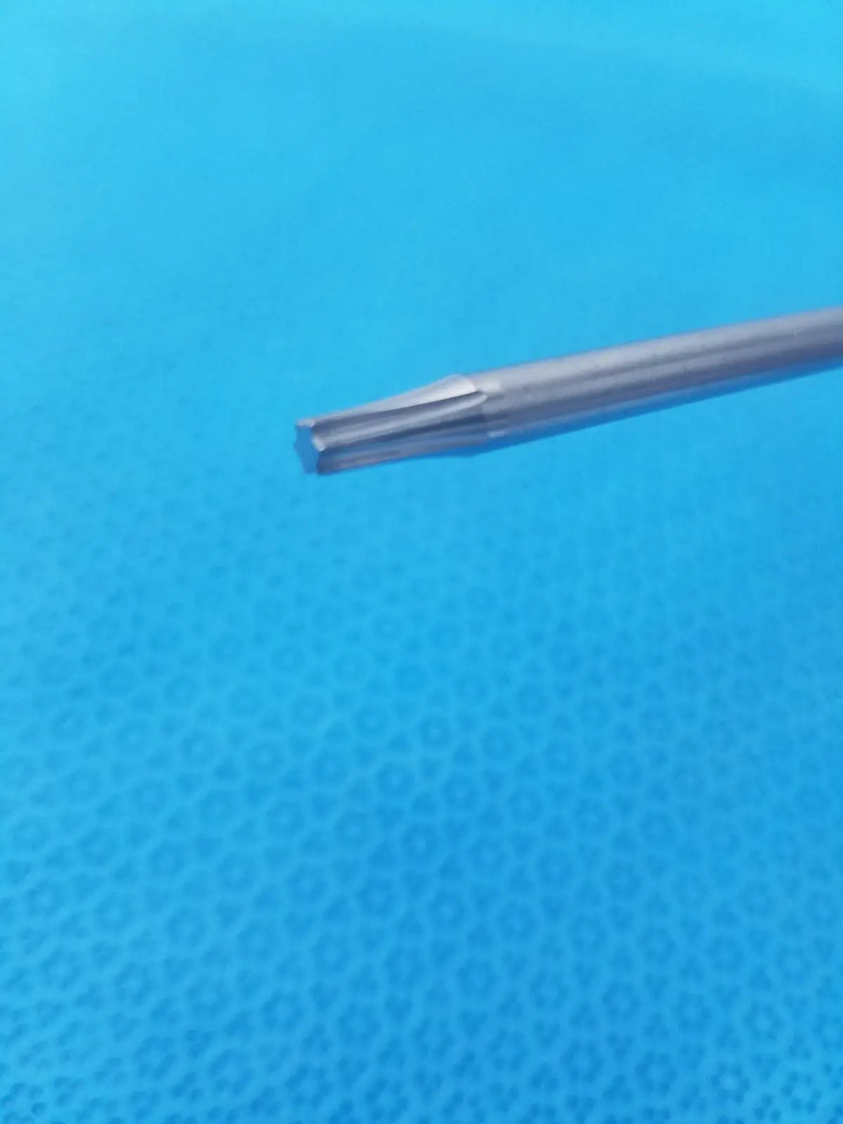 Silver-colored hex screwdriver stainless steel bit for surgical instrument 314.115 4874089 with hexagonal drive tip