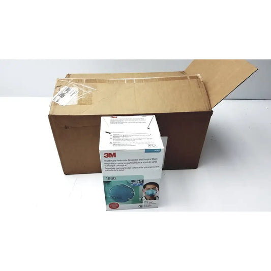 Reuse Medical 3M 1860 Particulate Respiirator & Surgical Mask, 20 Per Box, Box of 12 Disposable Face Masks, second-hand product photo 1