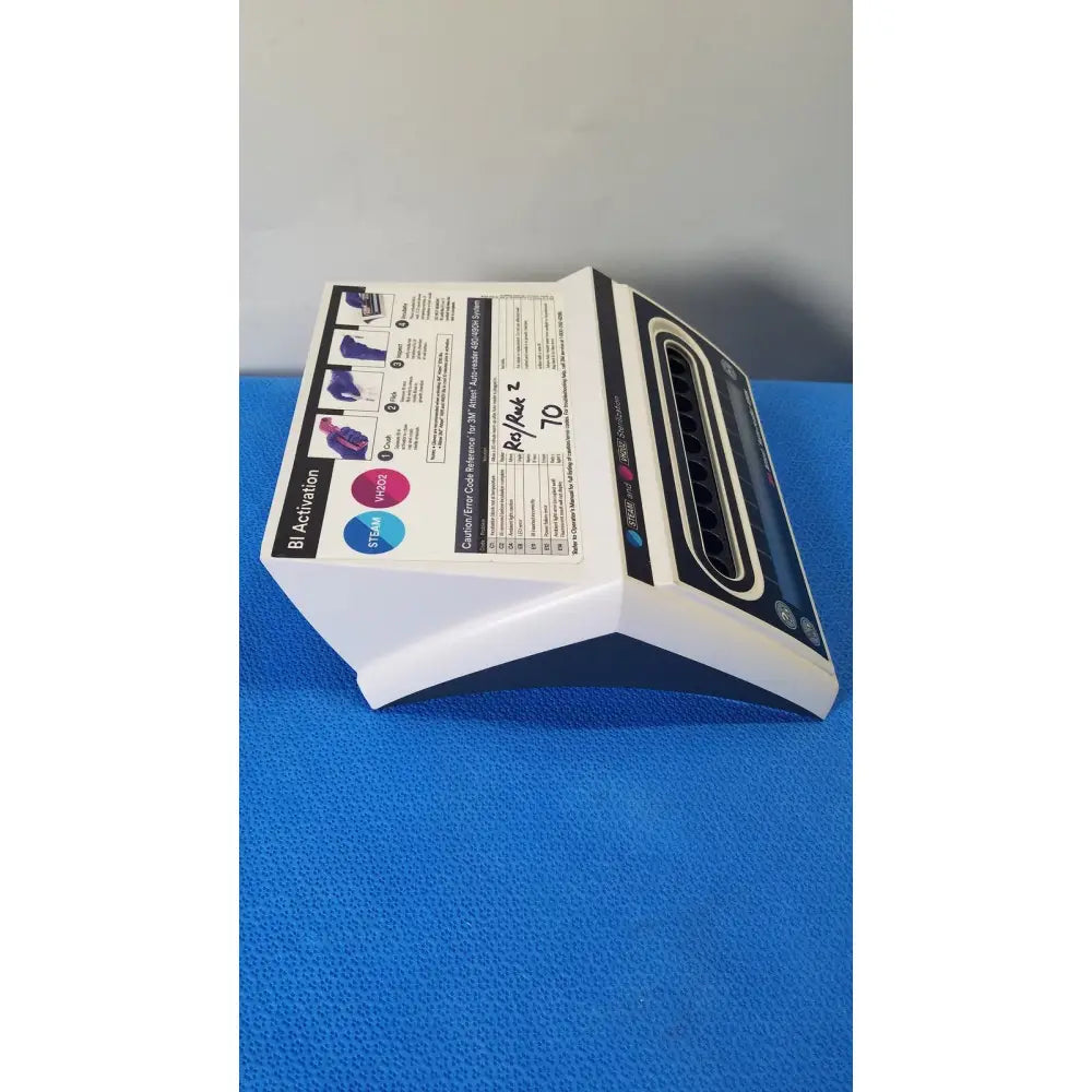 White and black bi-rad model 70 color printer with digital display labeled bi activation for 490h vh202 sterilization use