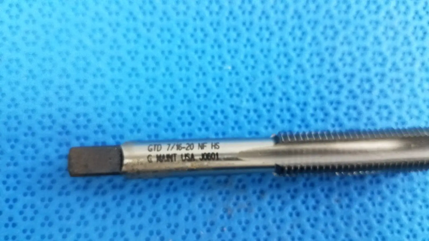 Reuse Medical 7/16"-20 NF Bottoming Tap – High-Speed Steel Precision Thread Cutting Tool Hand Taps, second-hand product photo 1