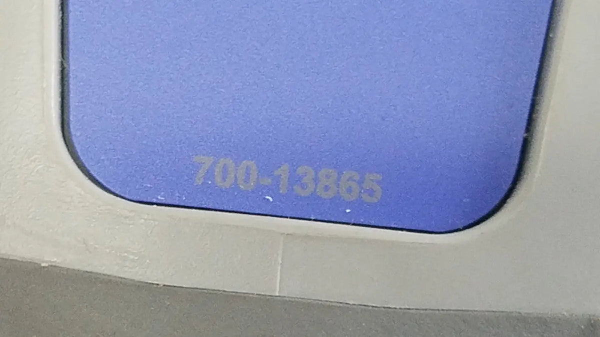 Blue rectangular remote control panel 700-13865 with two functions for patient lift chair operation