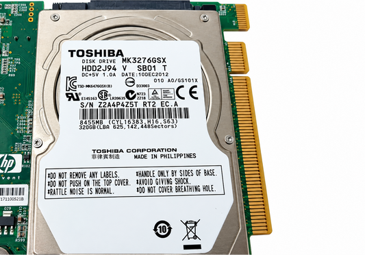 HP CN727-60001 Formatter Board With Toshiba MK3276GSX Hard Disk Drive