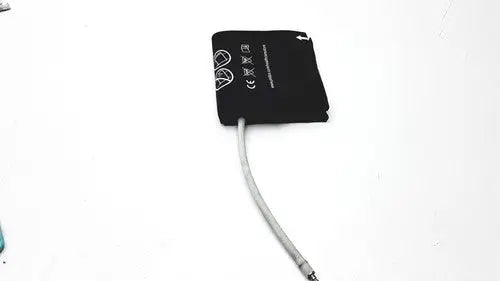 Black fabric blood pressure cuff with gray tube for accurate and comfortable measurement philips m4555b adult