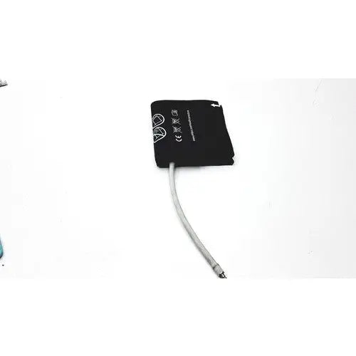 Black fabric blood pressure cuff with gray tube for accurate and comfortable measurement philips m4555b adult
