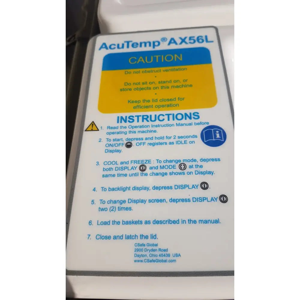 AcuTemp AX56L Portable Medical Temperature Management Refrigerator Freezer Medical Refrigerator/Freezer, as-is (for parts) product photo 20