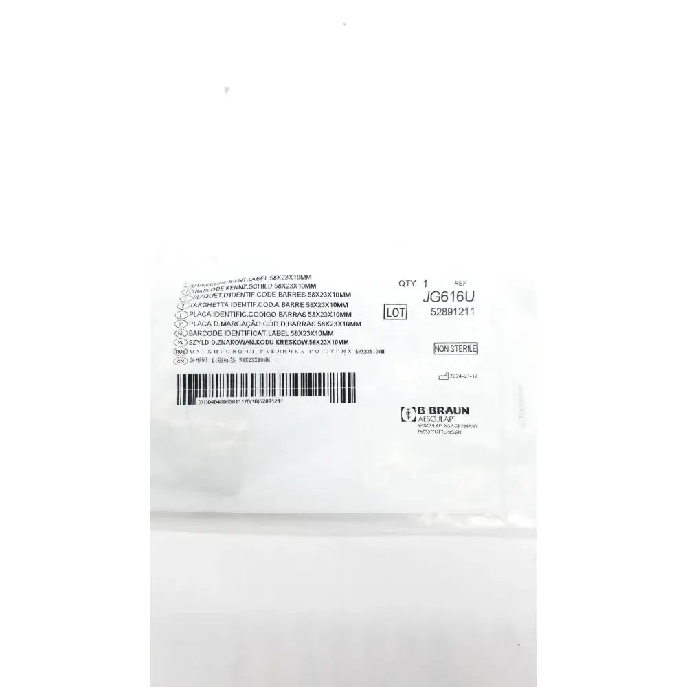 AESCULAP JG616U Barcode Identification Label Barcode Identification Label, new product photo 3