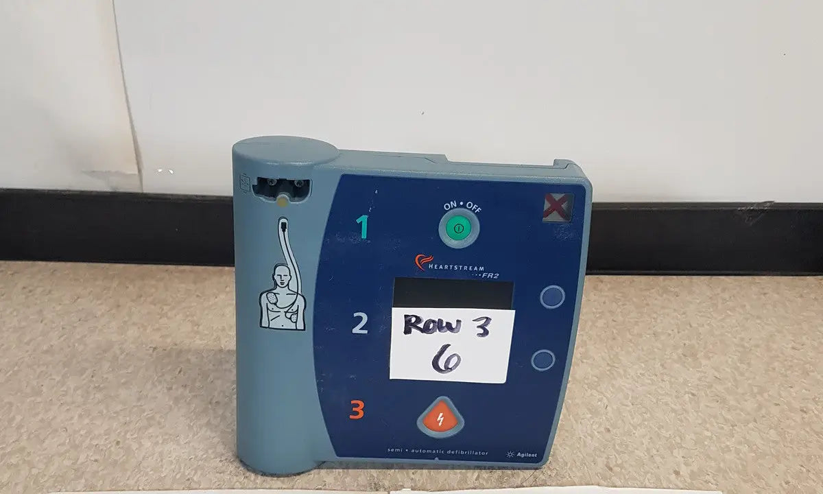 Reuse Medical Agilent Heartstream FR2 Semi Automatic Patient Monitor Defibrillators, AED Pads & Batteries, as-is (for parts) product photo 1