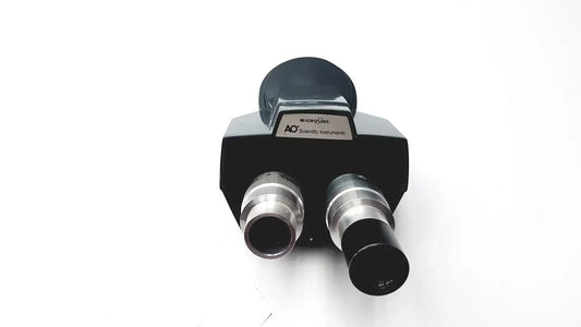 Reuse Medical AMERICAN OPTICAL MICROSTAR 110/120 MICROSCOPE BINOCULAR HEAD WITH EYEPIECES Other Microscope Parts & Accessories, second-hand product photo 1