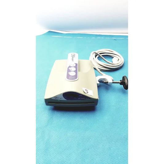 Beige and dark gray arizant healthcare ranger blood fluid warmer unit with kargen spy point 3.0 endoscope and coiled cable
