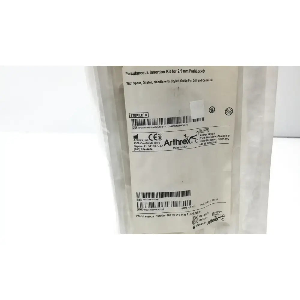 Arthrex REF AR-1923PK Kit for 2.9mm PushLock Surgical Implant Kit, second-hand product photo 7