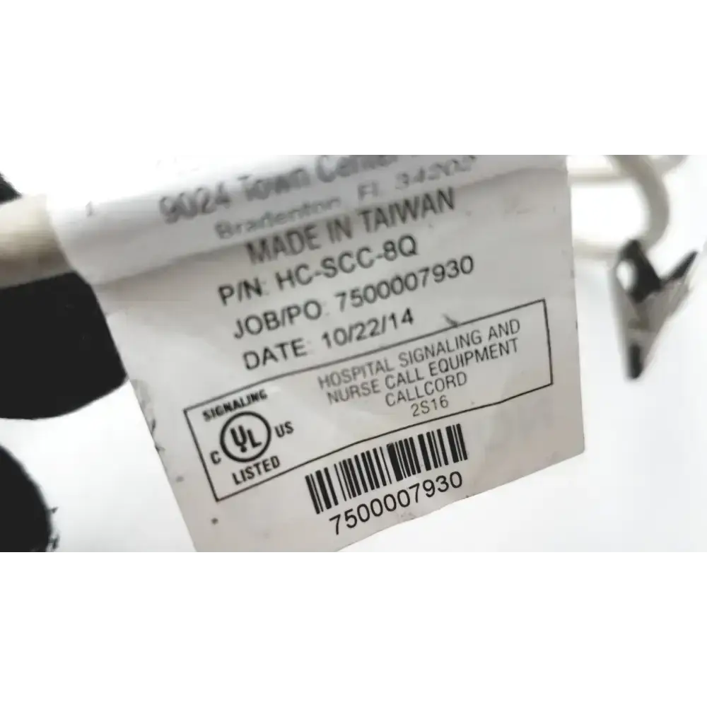 Ascom HC-SCC-8Q Patient Nurse Call Cord Nurse Call Cord, as-is (for parts) product photo 6