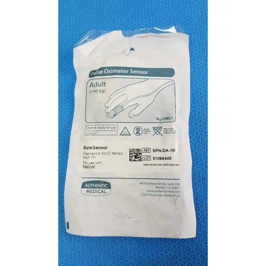 Reuse Medical AUTHENTIC MEDICAL SureSensor Disposable SpO2 Sensor SPN-DA-1M Adult Pulse Oximeters, second-hand product photo 1