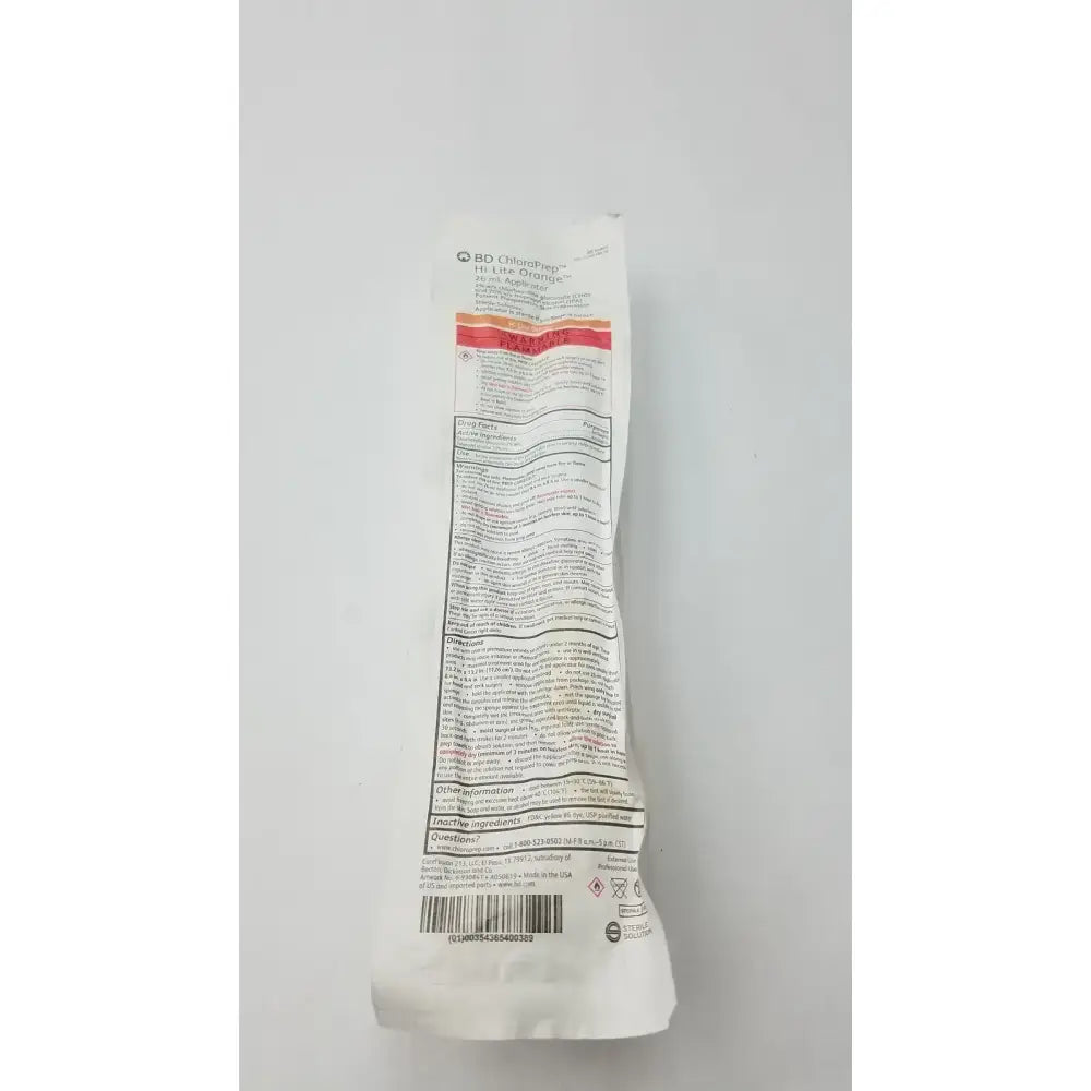 BD Chloraprep 930815 Hi-Lite Orange 26ml Applicator Skin Prep Applicator, second-hand product photo 4