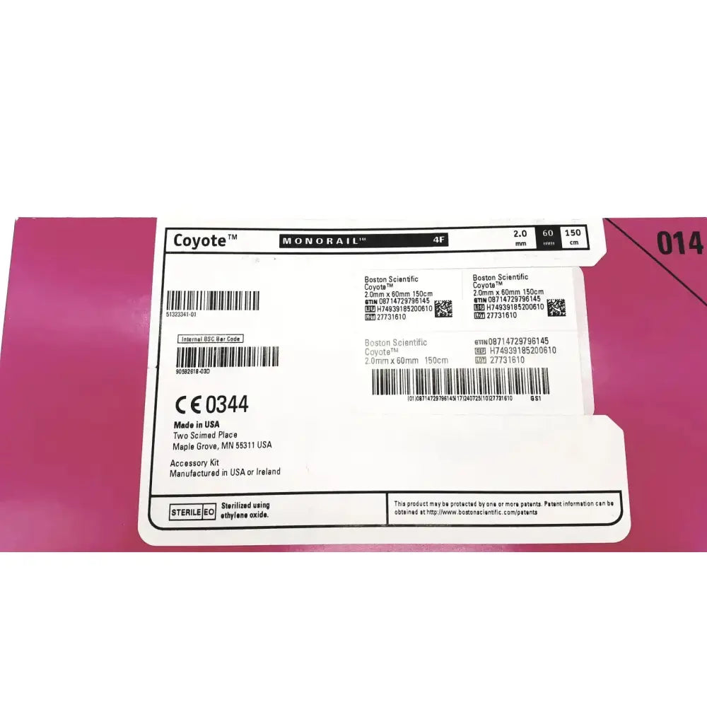 Boston Scientific PTA Ballom Dilatation Cattheter Ref: H7493918520061 PTA Balloon Dilatation Catheter, second-hand product photo 10