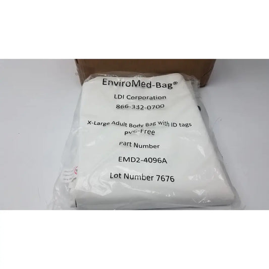 Reuse Medical Box of 36 EnviroMed-Bag X-Large Adult Body Bag With ID Tags Mortuary Supplies, second-hand product photo 1