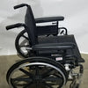Breezy Folding Manual Wheelchair - Lightweight Black Padded Comfort Seat