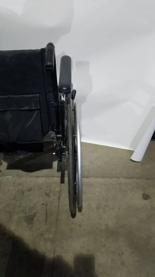 Reuse Medical Equipment Breezy Folding Manual Wheelchair - Lightweight Black Padded Comfort Seat Wheelchairs, second-hand product photo 2