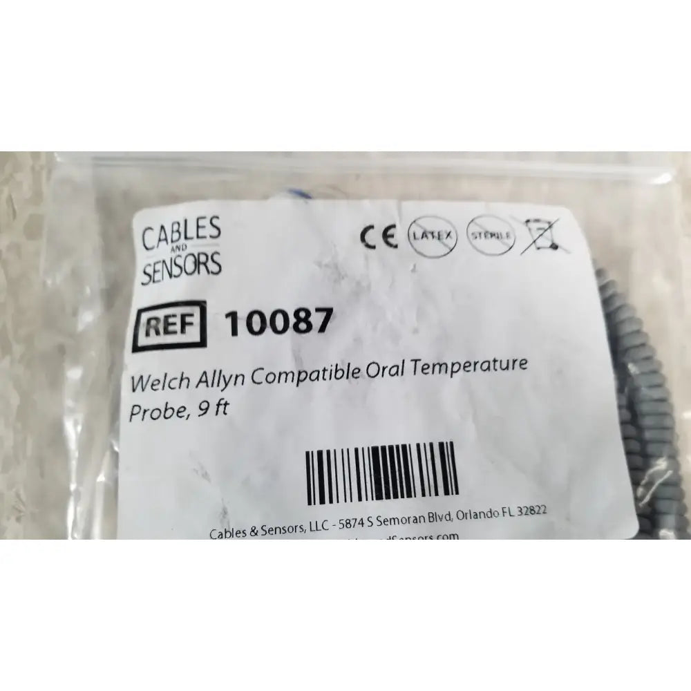 Cables and Sensors Ref 10087 by Welch Allyn Compatible Oral Temp Probe, 9 ft Oral Temperature Probe, second-hand product photo 6