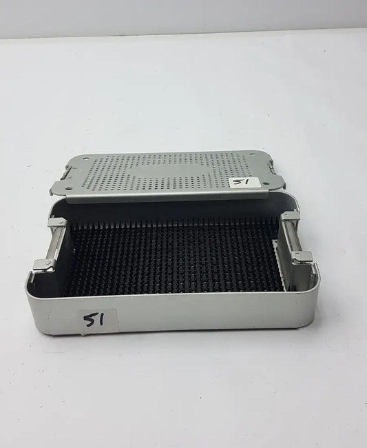Reuse Medical Case Medical MC02 Solid Brass Sterilization Container With Finger Matt Sterilization Trays & Cases, second-hand product photo 1