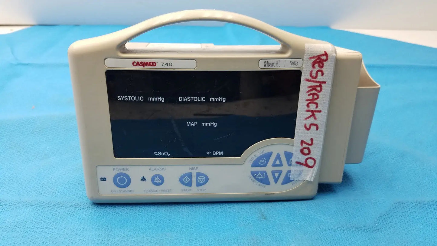 Reuse Medical CASMED 740 Vital Signs Monitor 740-3MS Masimo SET SpO2 NIBP Patient Monitor Patient Monitors, second-hand product photo 1