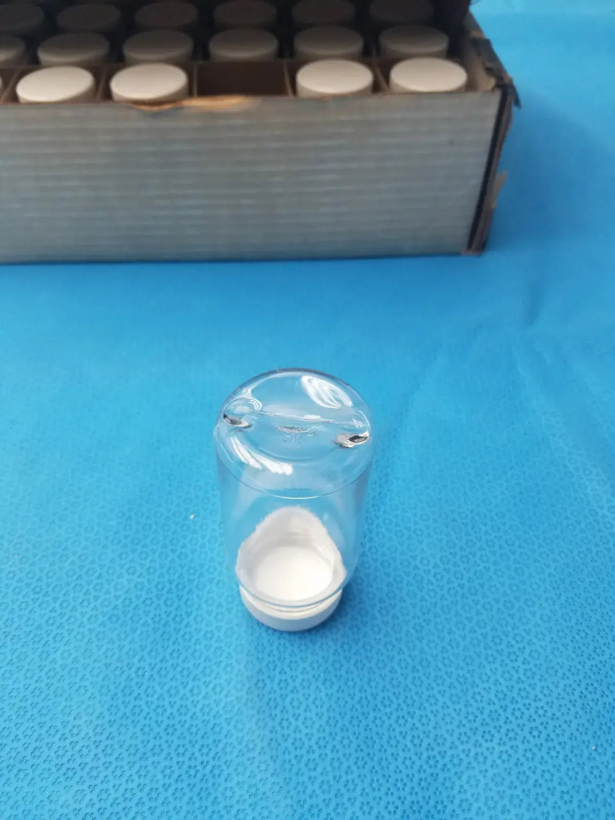 Generic Clear PET Wide Mouth Packer Bottles - White Screw Top Cap - Lot of 24 Packer Bottles, second-hand product photo 6