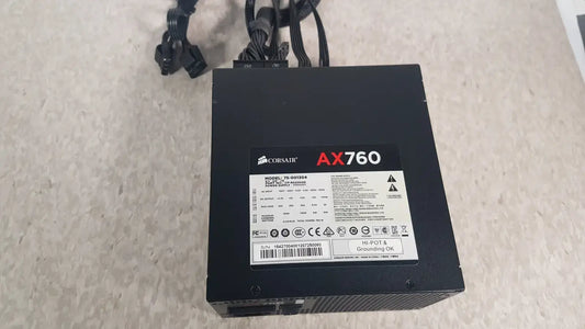 Reuse Medical Corsair AX760 760W 80 Fully Modular Power Supply Power Supplies, second-hand product photo 1