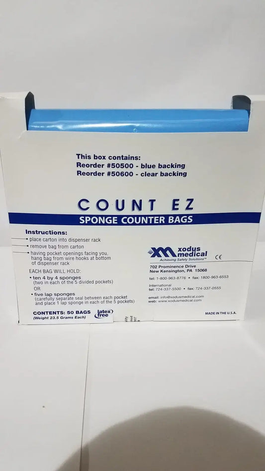 Reuse Medical Count EZ Sponge Counter Bags 50500 – Surgical Count Bags, Sterile, Disposable Centrifuge Tubes, second-hand product photo 1