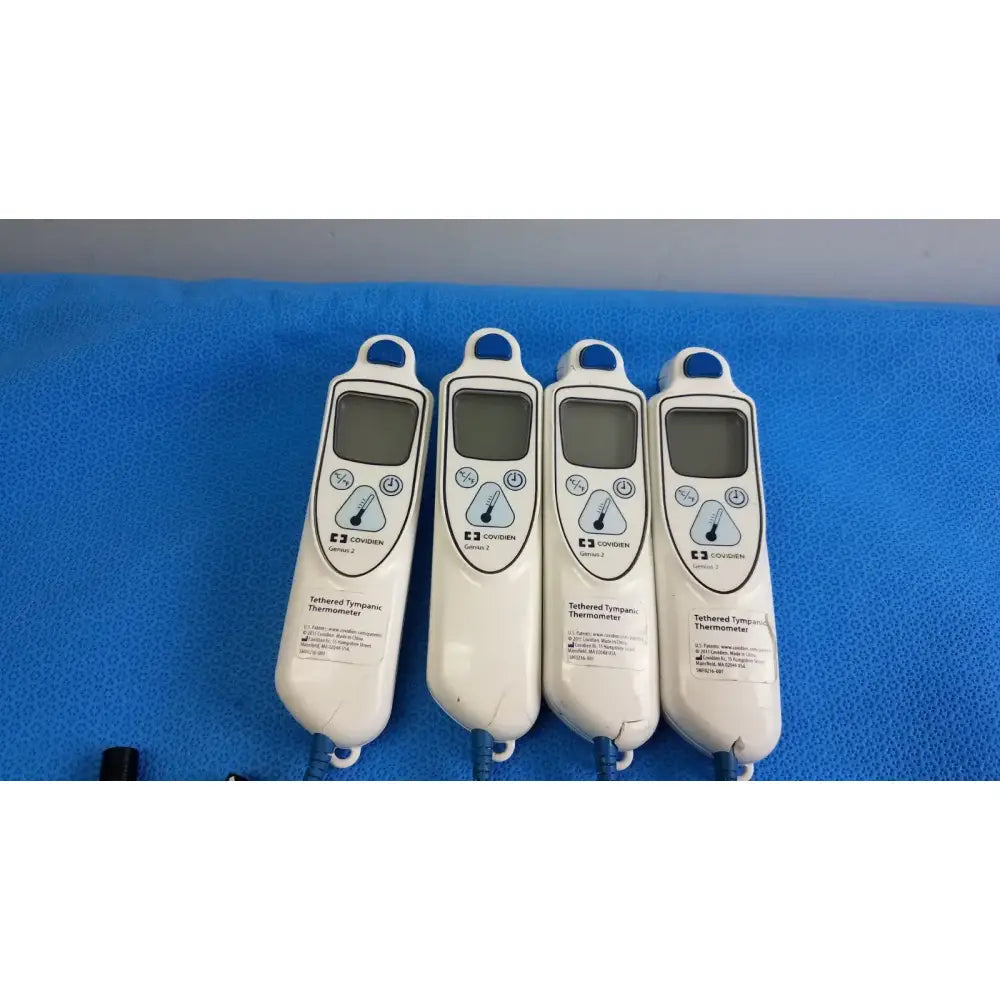 Reuse Medical Covidien Genius 3 Tympanic Ear Thermometer with Wall Mount Base Lot of 4 Medical Thermometers, second-hand product photo 1