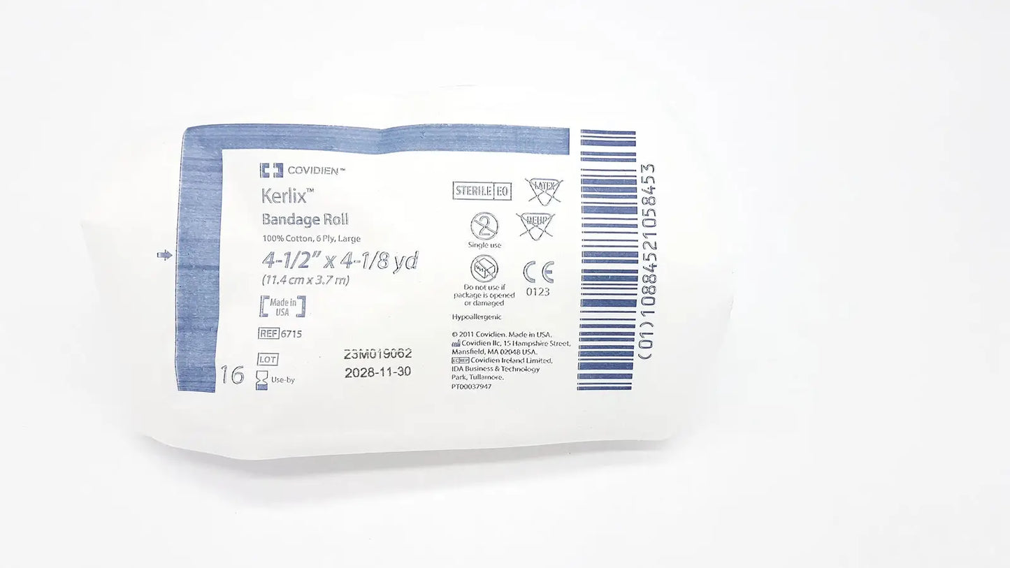 Reuse Medical Covidien Kerlix Fluffy Gauze Bandage Roll 6-Ply Sterile 4.5"x4.1Yds 6715 Bandages, Gauze & Dressings, second-hand product photo 1