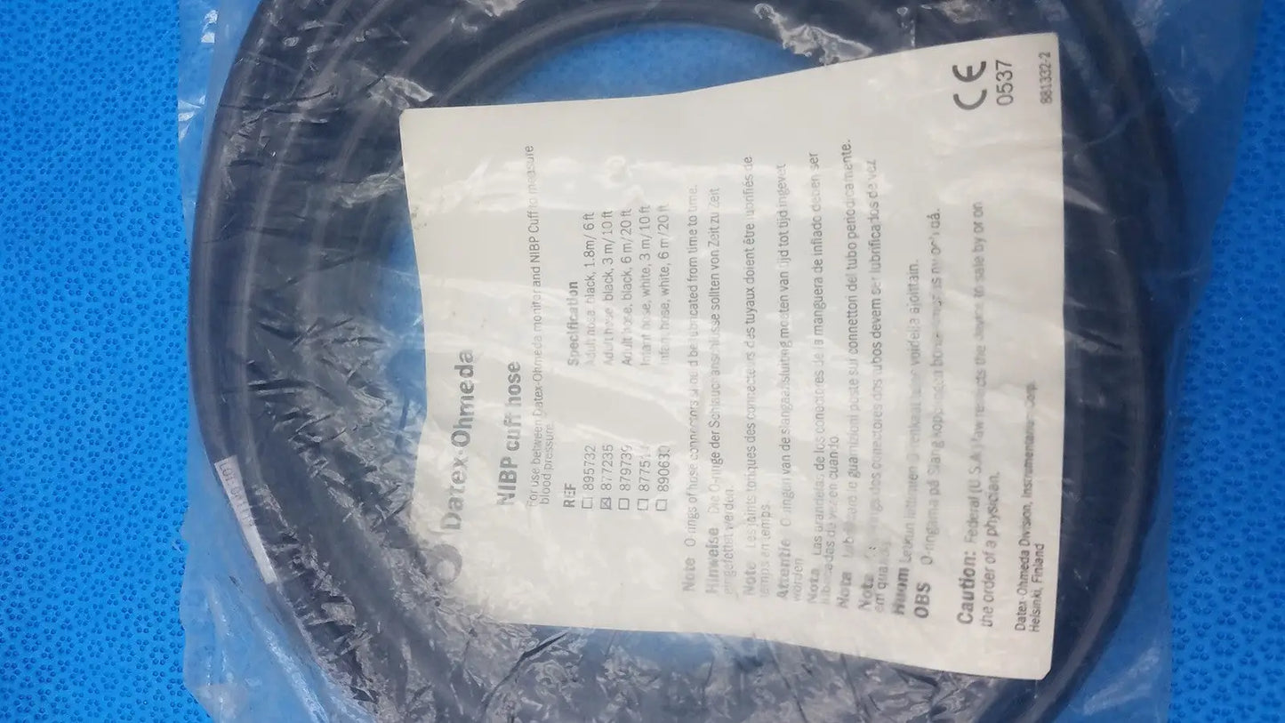 Datex Ohmeda S/5 NIBP Air Hose Cuff Compatible – Medical Grade NIBP Air Hose with Cuff, second-hand product photo 5