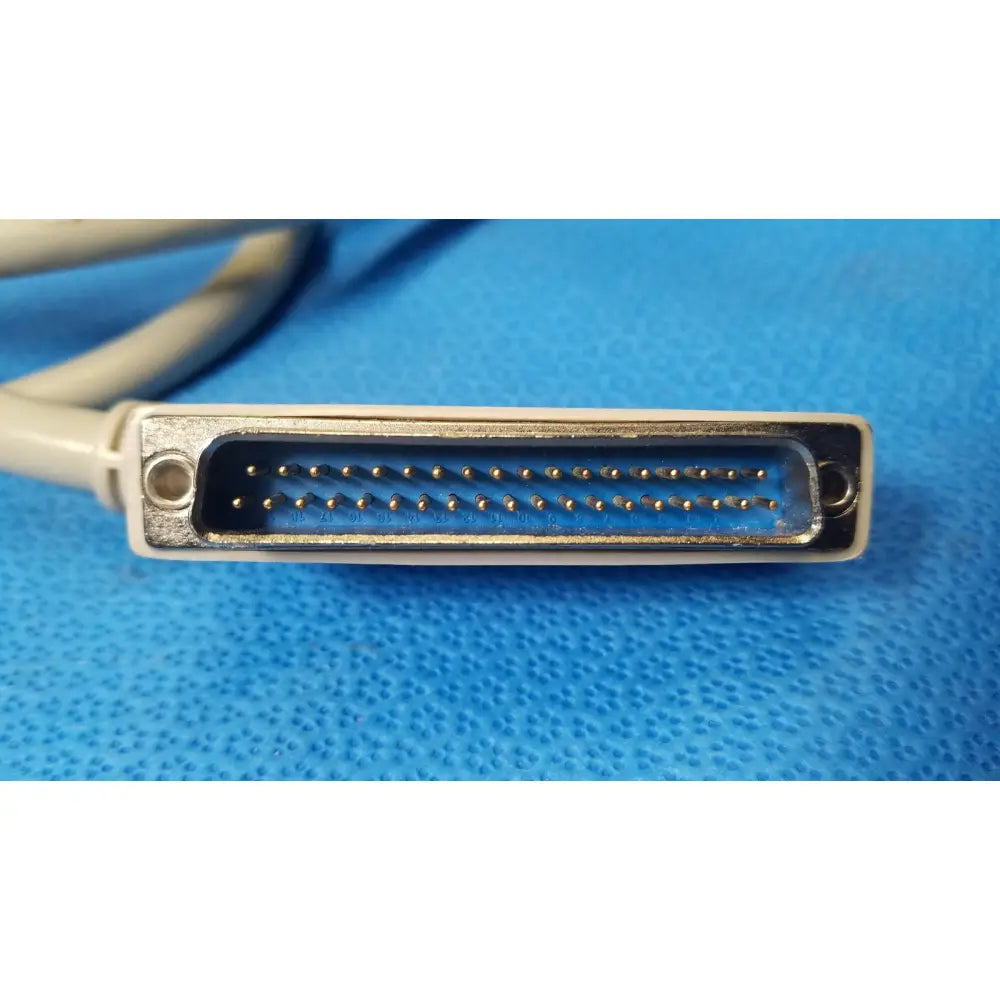Gray d-sub 25-pin connector with metallic pins and rectangular housing for female connector parallel printer cables lot of 3