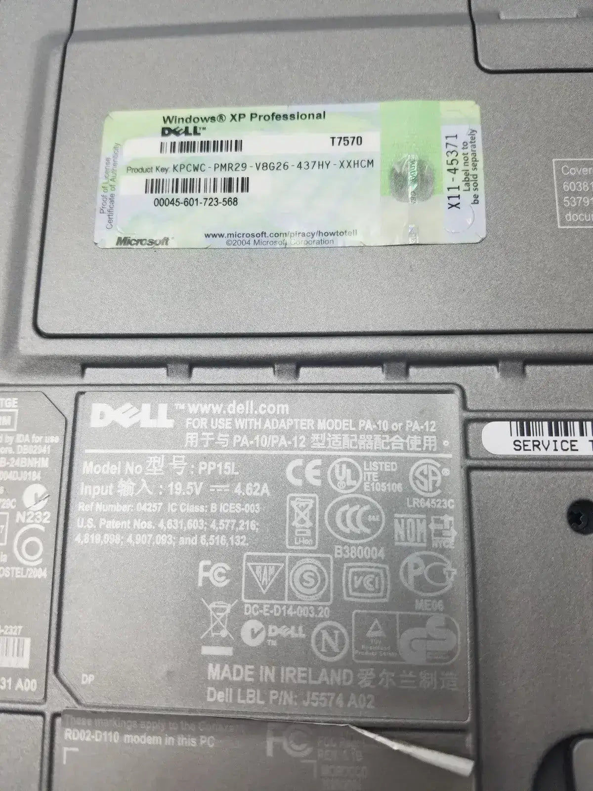 Dell Latitude D810 Intel Inside Centrino Model PP15L Laptop Computer, second-hand product photo 18