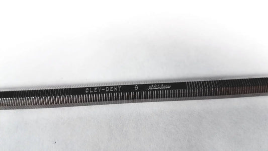 Black metal clev-dent 8 dental hand file with fine teeth in dental usa spatula single end medium clev-dent surgical instrument