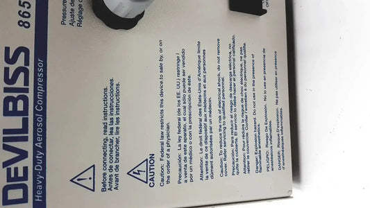 Unknown Devilbiiss Heavy Duty Aerrosol Comprressor 8650D Nebulizer Compressor, second-hand product photo 2