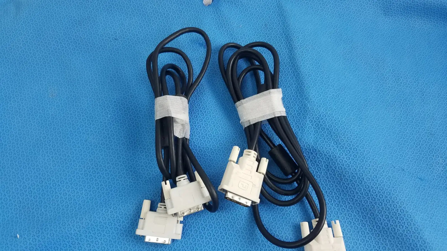 Reuse Medical DVI-D Dual Link Digital Video Cable for Medical Monitor Display - Lot of 2 Medical Cables & Cords, second-hand product photo 1