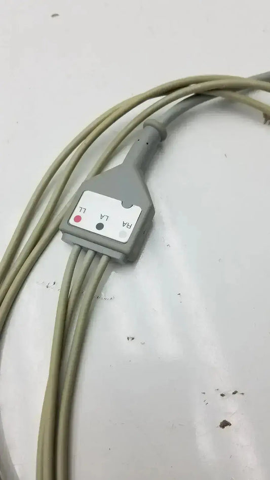 Generic EKG ECG Cable 3 Lead Wire Snap Type for Patient Monitors 6 Pin ECG/EKG Cable, second-hand product photo 2