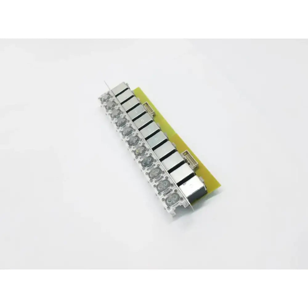 Silver-colored led light strip module with multiple leds mounted on green circuit board for electrovalves solenoid manifold cbd181ae2-a