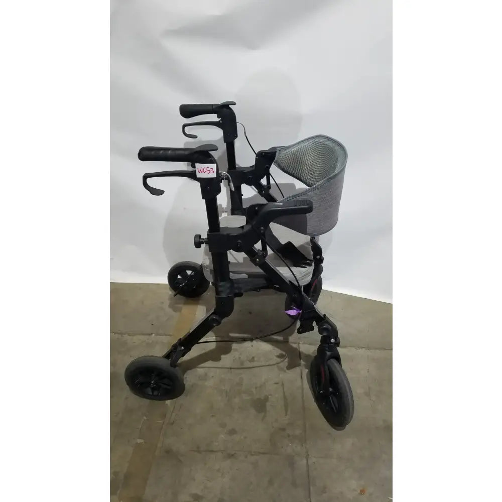 Reuse Medical Equipment ELENKER 2-in-1 Folding Rollator Walker & Transport Chair - SILVER Mobility Seat Walkers, second-hand product photo 14