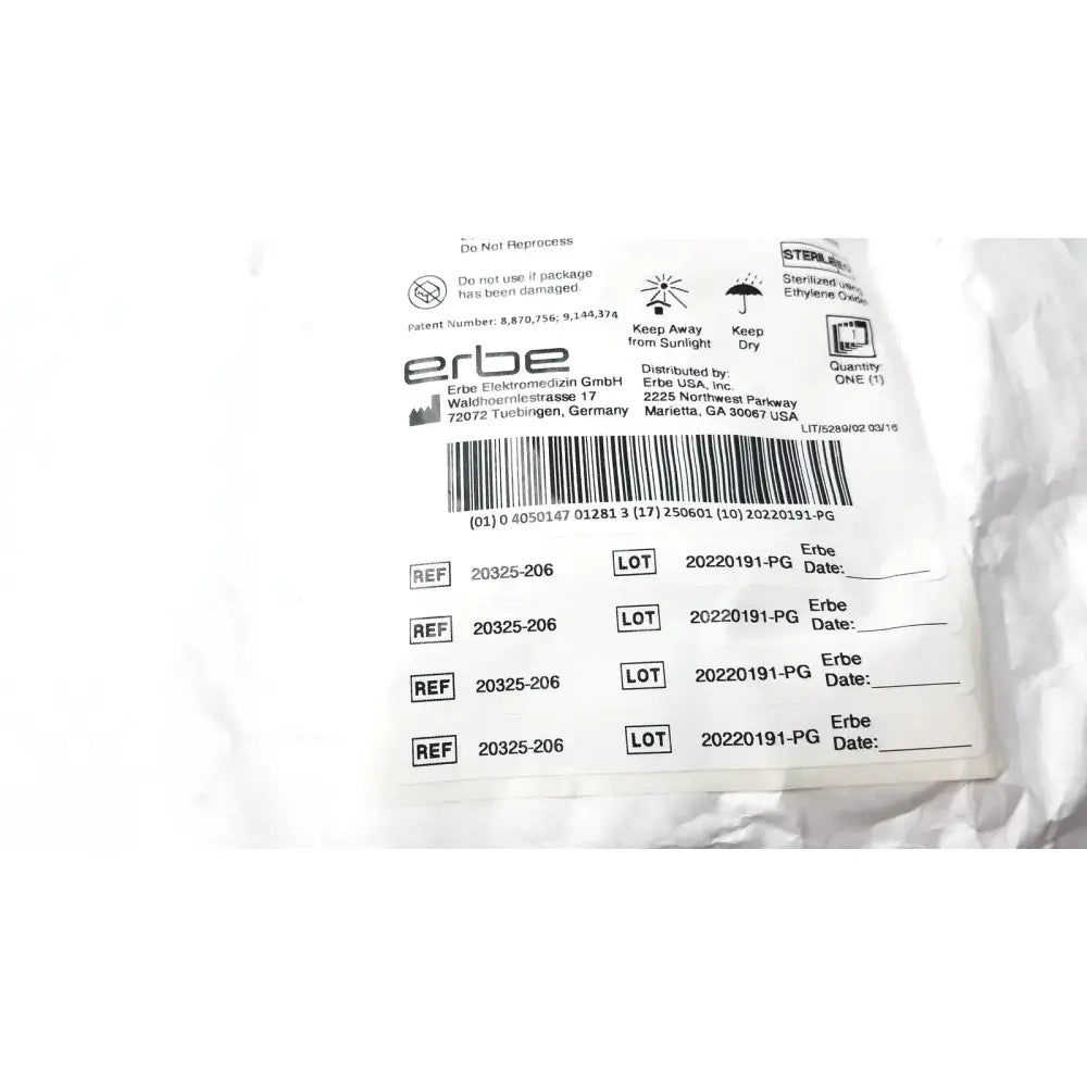 ERBEFLO CleverCap Hybrid CO2 Tubing/Cap Set 20325-206 Insufflation CO2 Tubing/Cap Set, second-hand product photo 11