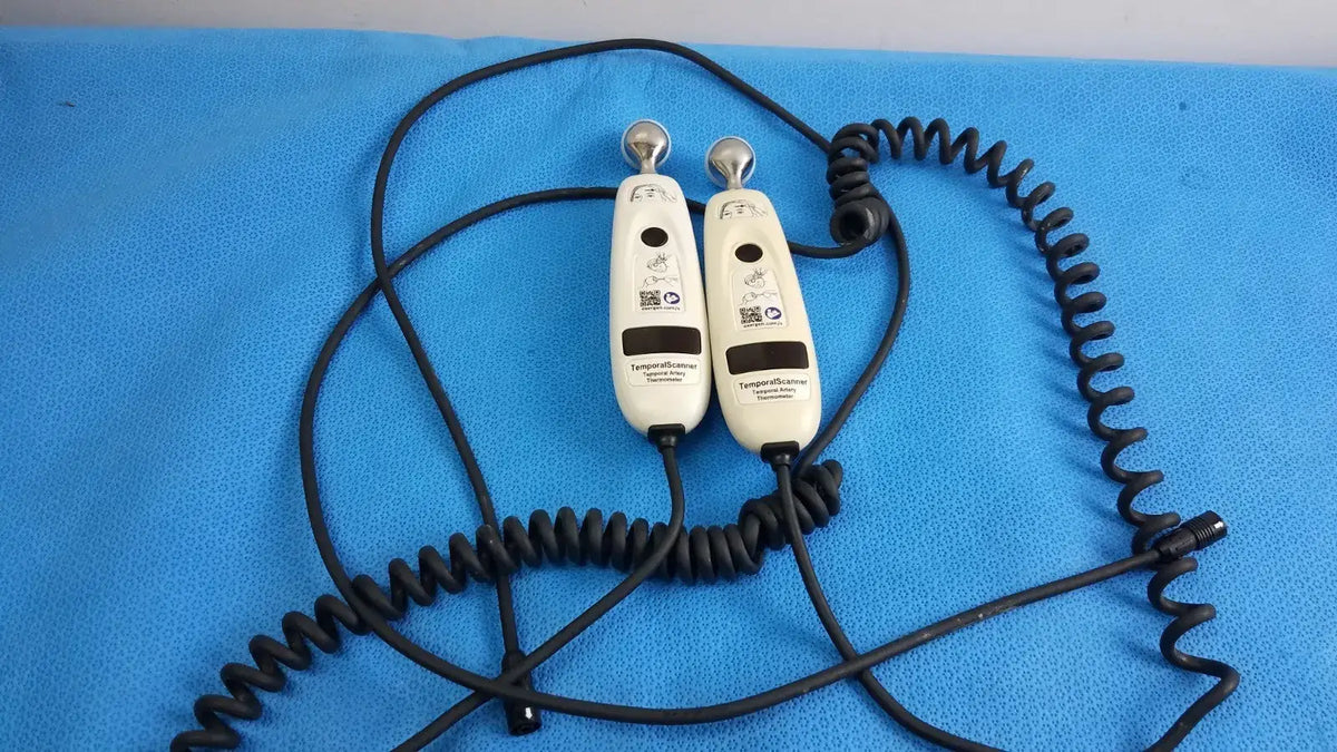 Reuse Medical Exergen TAT-5000 Professional Temporal Artery Infrared Thermometer LOT OF 2 Medical Thermometers, second-hand product photo 1