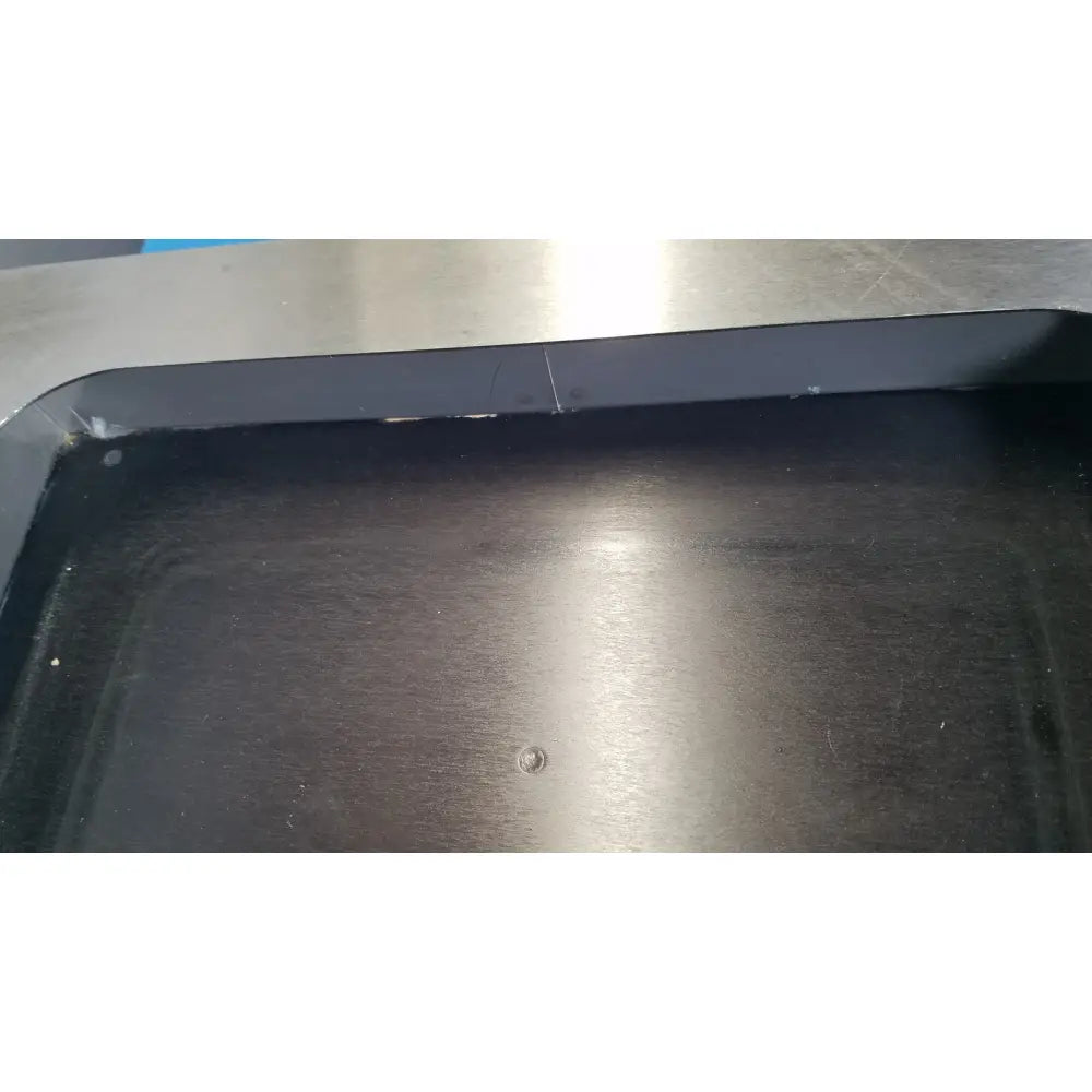 Black plastic tissueprep flotation bath tray with metallic rim by fisher scientific for laboratory use