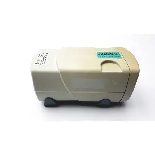 Beige plastic electric pencil sharpener with black rubber feet and teal barcode sticker for fisher scientific fb300 electrophoresis power