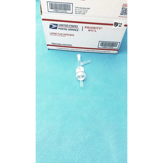 Reuse Medical Gas Inlet Adapter – 24/40 Inner Joint, Dual Hose Connections, Borosilicate Glass Lab Flasks, second-hand product photo 1