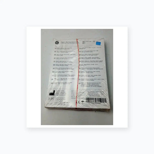 GE 2104770-001 Paper A Red Grid 155mm Wide Z-Fold Hole Queue Thermal Chart Paper, second-hand product photo 2