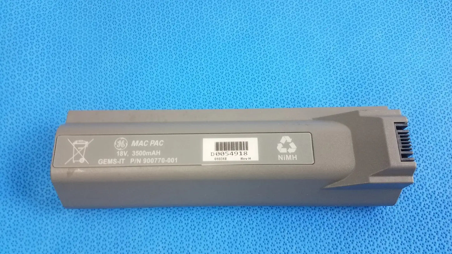 Reuse Medical GE Healthcare GEMS-IT MACPAC Battery – Compatible with MAC 5500HD Patient Monitors, second-hand product photo 1