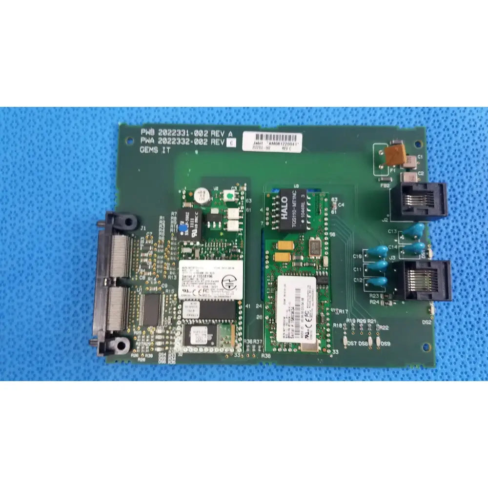 Reuse Medical GE MAC 5500 LAN / Internal Modem Communication PCB Board Assembly Printed Circuit Boards (PCBs), second-hand product photo 1