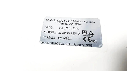 GE Medical 2298593 Rev 0 Phased Array Probe for GE Logiq & Vivid Series Ultrasound Probe, second-hand product photo 2